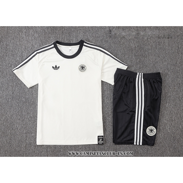 Chandal del Alemania 26-27 Manga Corta Crema - Pantalon Corto